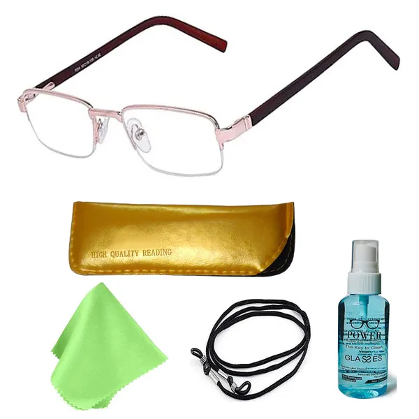 See_World_-_GOLDEN_Half_Rim_Metal_Frame_Reading_Eyeglasses_With_Spring_Hinges,_Soft_Cover,_Lens_Cleaning_Spray,_Cleaning_Cloth_&_Hanging_Dori