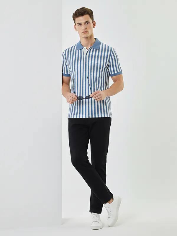 Powder_Blue_Cotton_Rich_Fabric_Tshirt_For_Men