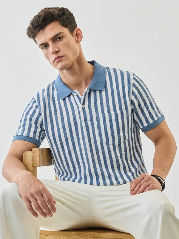Powder_Blue_Cotton_Rich_Fabric_Tshirt_For_Men