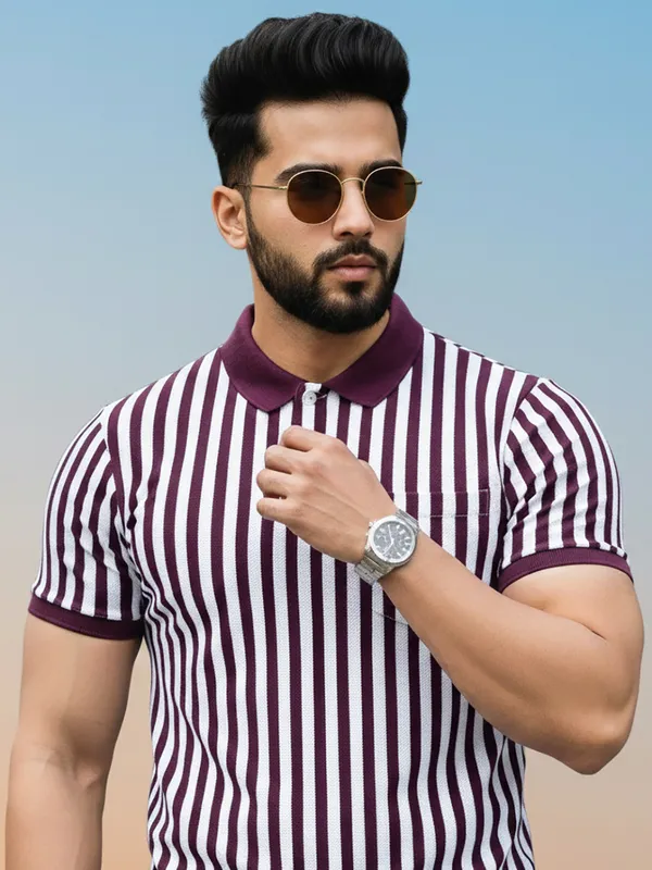 Maroon_Cotton_Rich_Fabric_Tshirt_For_Men