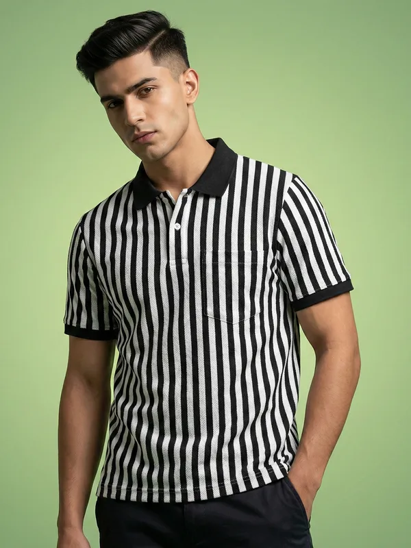 Black_Cotton_Rich_Fabric_Tshirt_For_Men