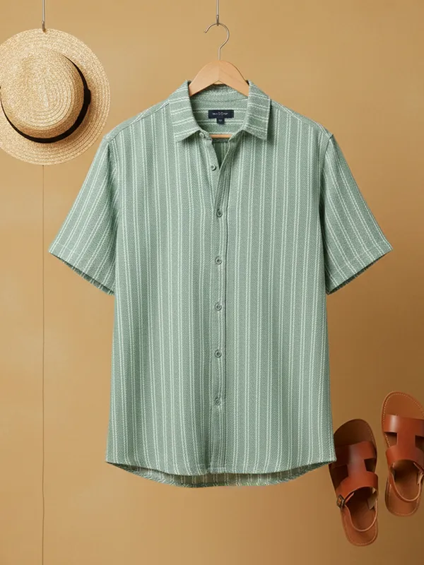 Pista_Cotton_Rich_Fabric_Shirt_Jaquard_Knit_For_Men