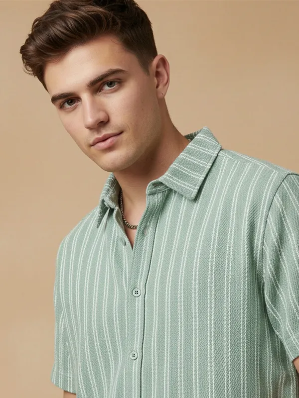 Pista_Cotton_Rich_Fabric_Shirt_Jaquard_Knit_For_Men