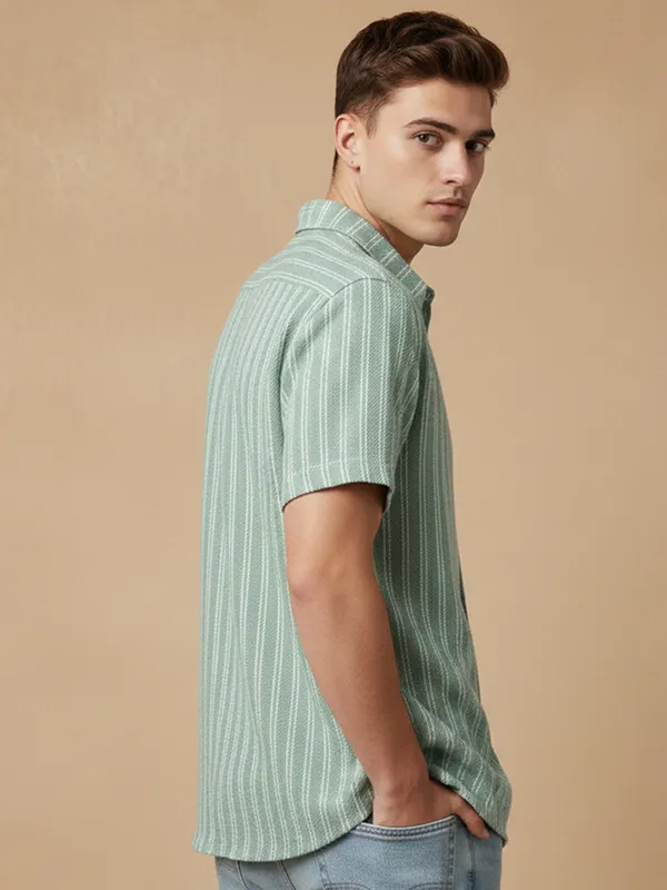 Pista_Cotton_Rich_Fabric_Shirt_Jaquard_Knit_For_Men
