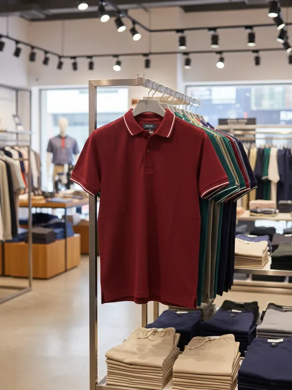 Maroon_Techno_Polo_Cotton__Tshirt_For_Men
