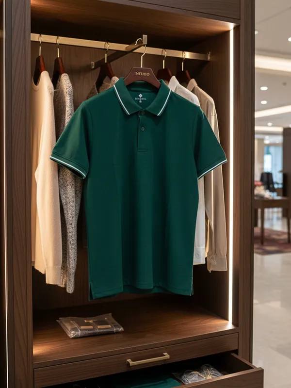 Dark_Green_Cotton_Polo_Tshirt_For_Men
