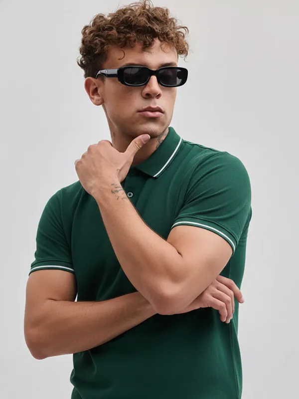 Dark_Green_Cotton_Polo_Tshirt_For_Men