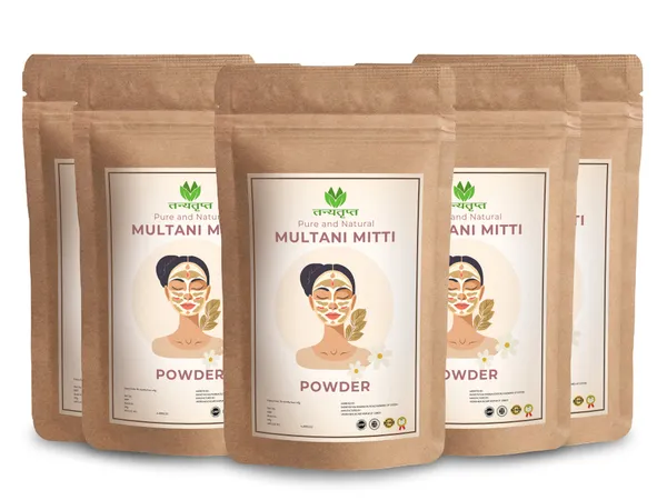 Tanyatrapt_Pure_&_Natural_Organic_Multani_Mitti_Powder|_Great_For_Hair,_Face_&_Skin_(5x100g)