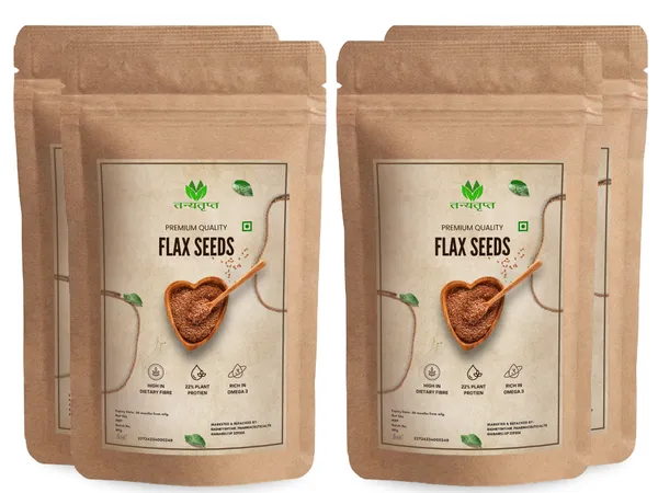 Tanyatrapt_Raw_Flax_Seeds,_Omega_3_Fatty_Acid_Rich,_Healthy_Super_Seed,_Immunity_Booster_Brown_Flax_Seeds_(400g)