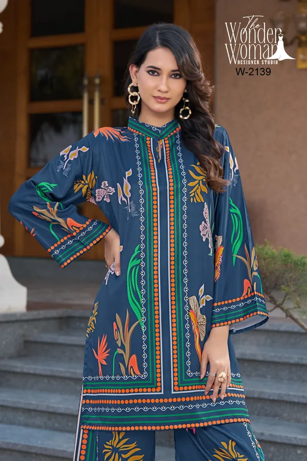 Teal_Garden_Printed_Co-Ord_Set_For_Women