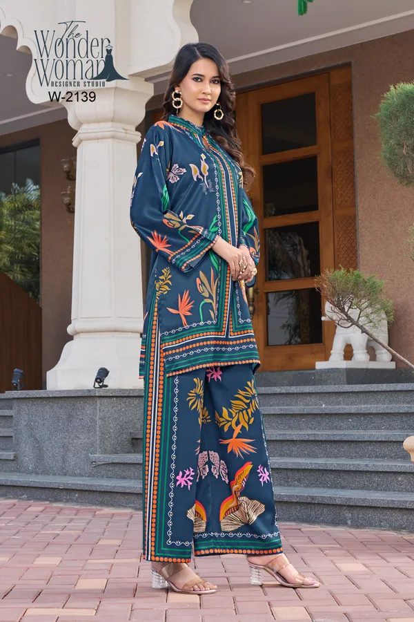 Teal_Garden_Printed_Co-Ord_Set_For_Women