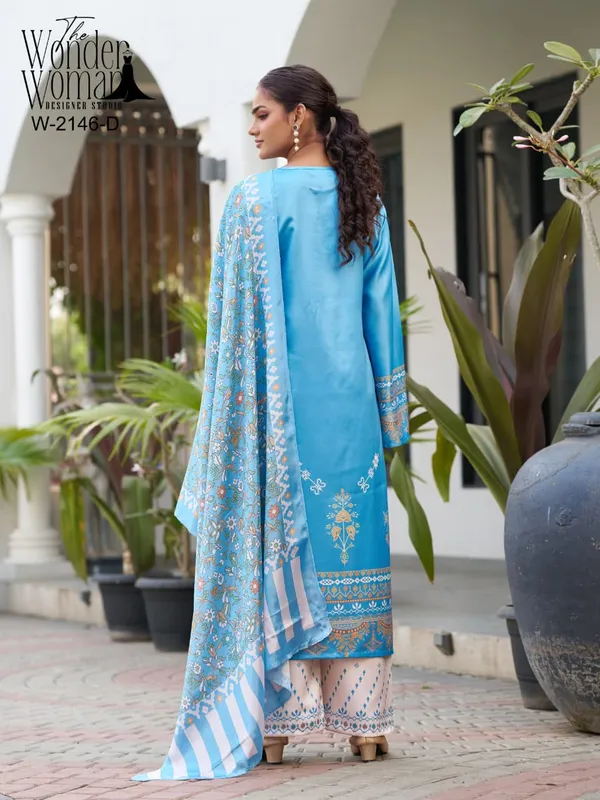 Teal_Blue_Satin_3-Piece_Set_for_Women