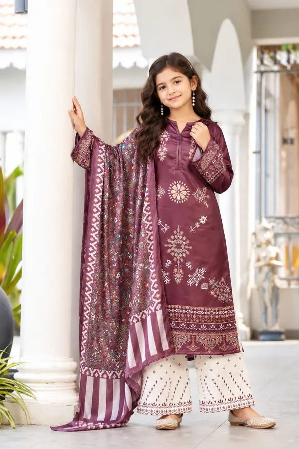 Wine_Purple_printed_salwar_suit_set_with_white_palazzo_pants_+_dupatta_for_girls