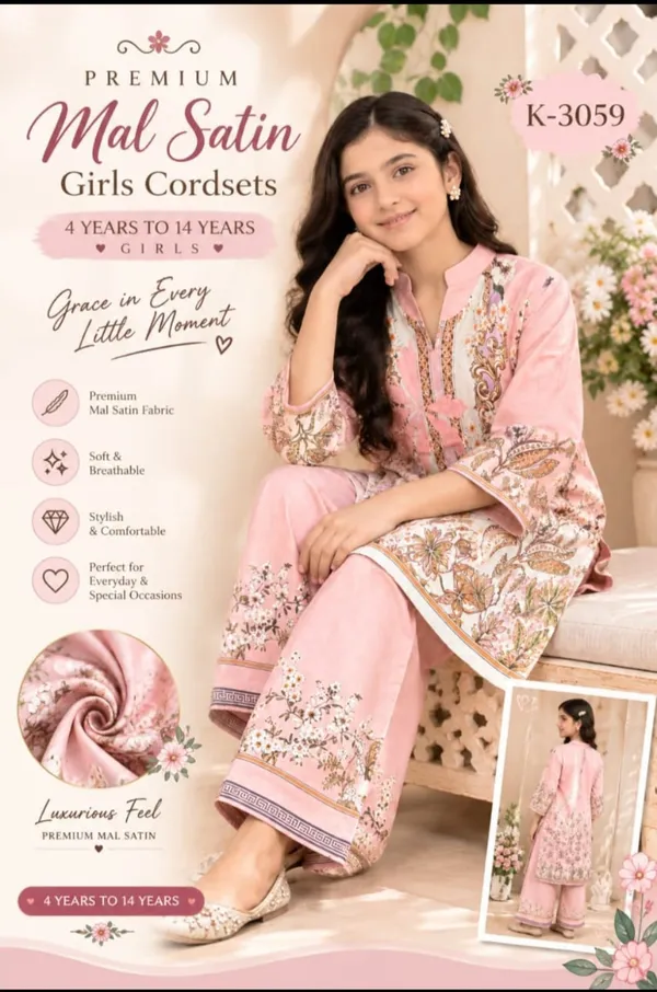 Pink_Satin_Printed_Classic_kurta_for_girls