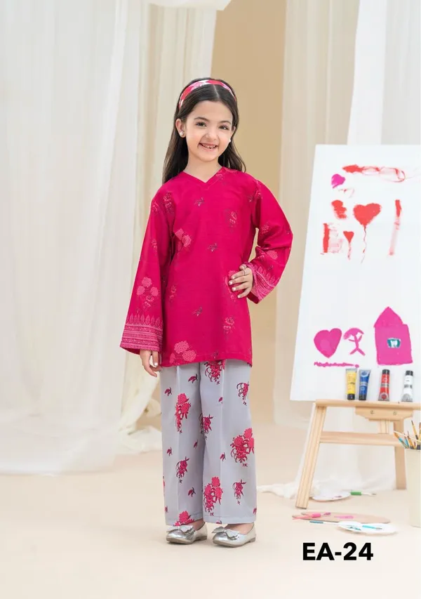 Raspberry_Satin_Printed_Co-Ord_Set_For_Girls