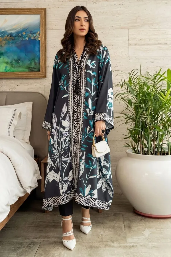 Navy_Blue_Printed_Kaftan_With_Bottom_For_Women