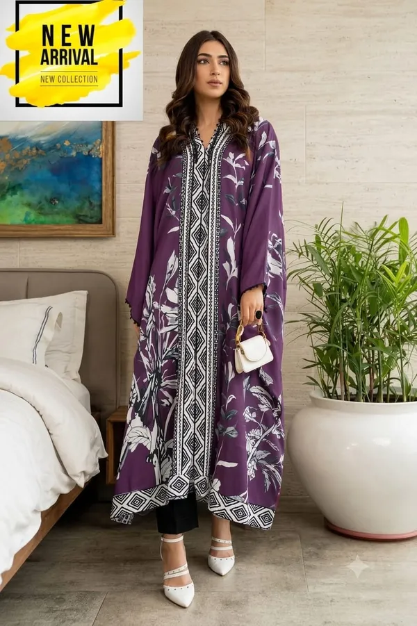 Purple_Printed_Kaftan_With_Bottom_For_Women