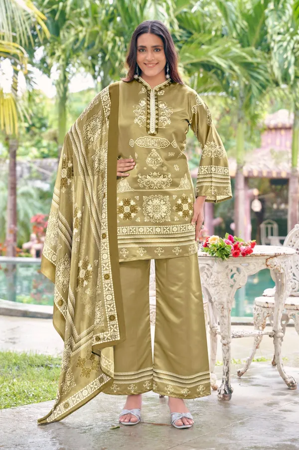 Mustard_Gold_Printed_Classic_kurta_set_With_Dupatta