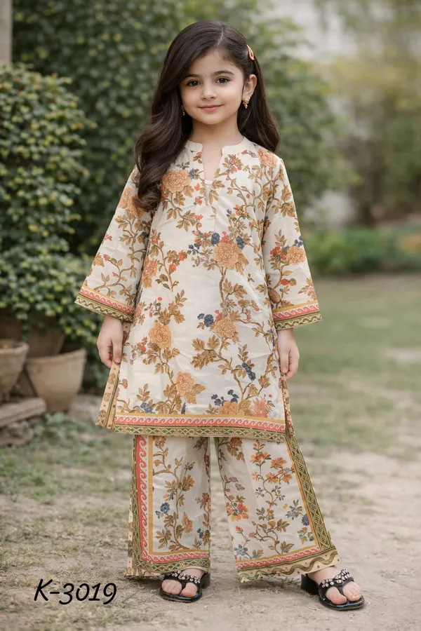 Cream_Garden_Printed_Satin_Kids_Co-ord_Set
