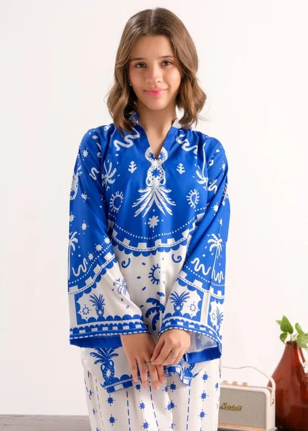 Royal_Blue_Satin_Printed_Co-Ord_Set_Set_For_Girls