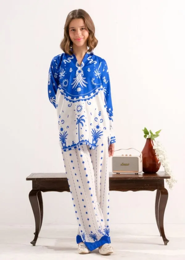 Royal_Blue_Satin_Printed_Co-Ord_Set_Set_For_Girls