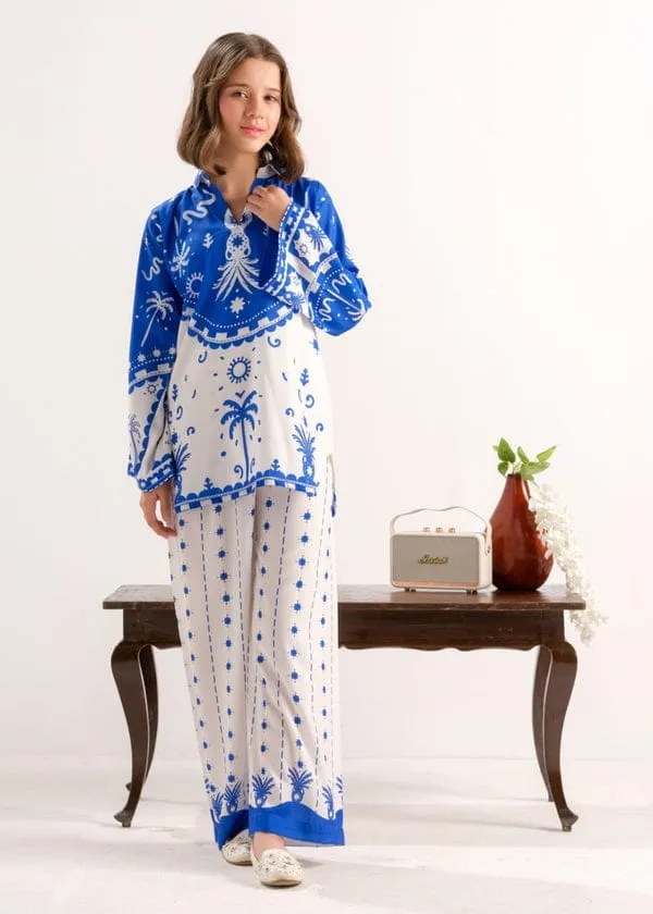 Royal_Blue_Satin_Printed_Co-Ord_Set_Set_For_Girls