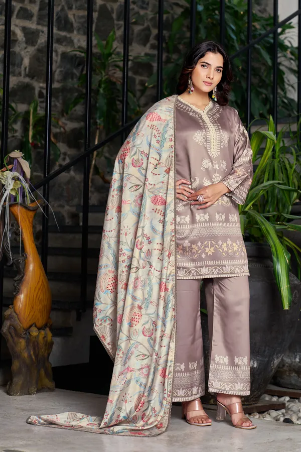 Taupe_Earthy_Bloom_Printed_Kurta_Set_With_Dupatta_For_Women