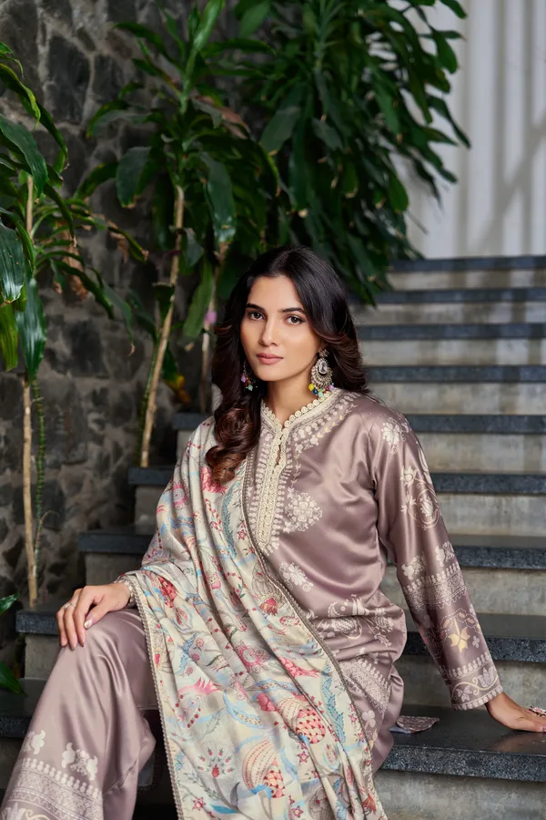 Taupe_Earthy_Bloom_Printed_Kurta_Set_With_Dupatta_For_Women