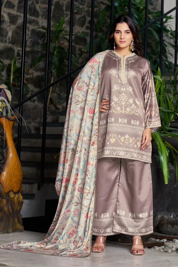 Taupe_Earthy_Bloom_Printed_Kurta_Set_With_Dupatta_For_Women