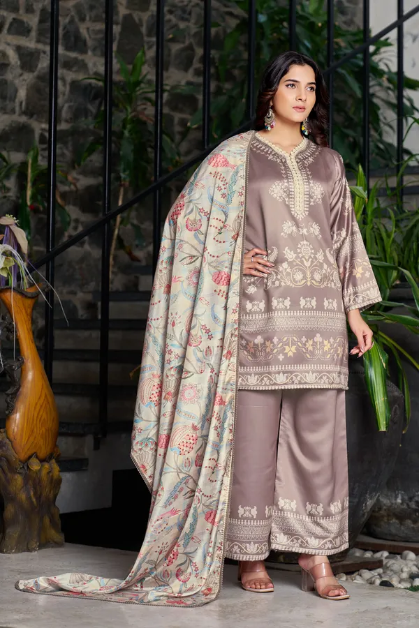 Taupe_Earthy_Bloom_Printed_Kurta_Set_With_Dupatta_For_Women
