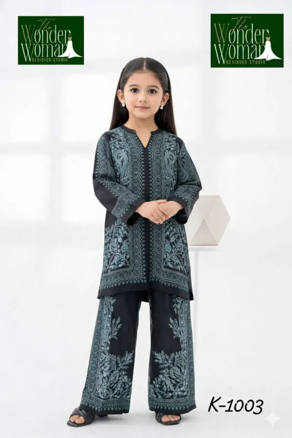 Midnight_Teal_Royale_Satin_Co-ord_Set_for_Girls