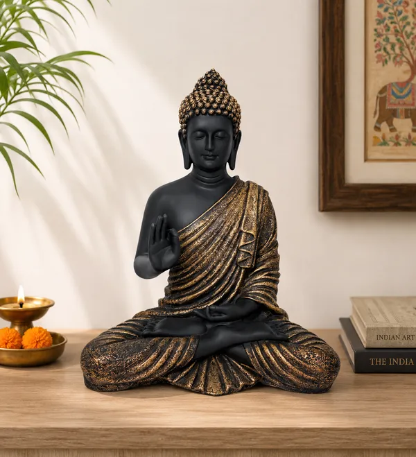 Polyresin_Black_and_Gold_Lord_Buddha_Idol