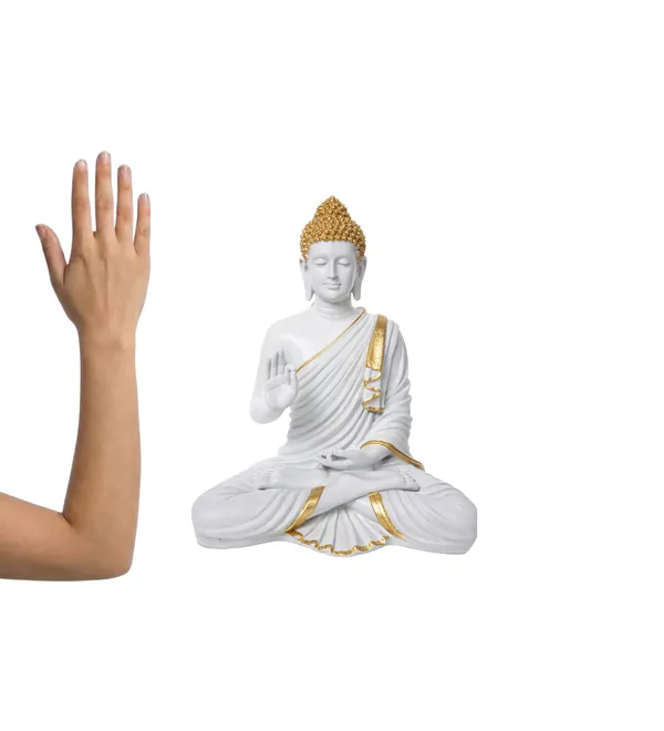 Polyresin_White_and_Gold_Lord_Buddha_Idol