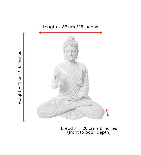 Polyresin_White_Lord_Buddha_Idol
