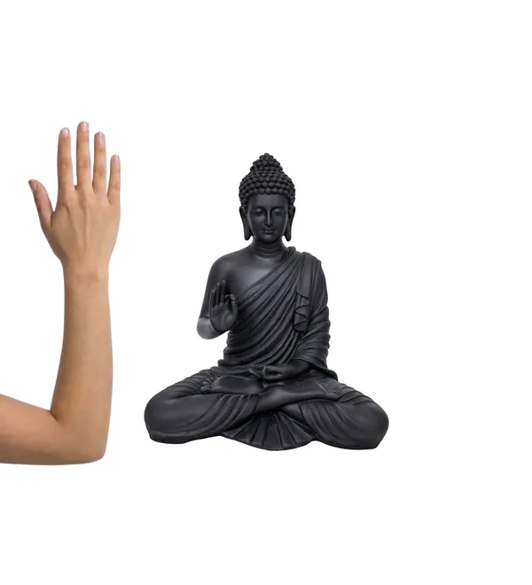 Polyresin_Black_Lord_Buddha_Idol