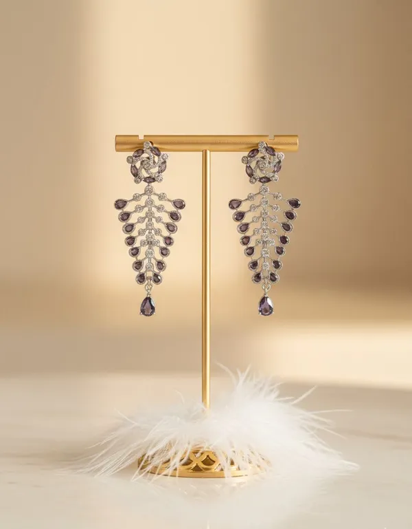 ZOVYA_ZOVYAPURPULEADEARRING_Pearl_Brass_Drops_&_Danglers_()