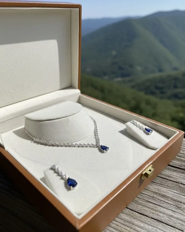 Blue_And_Silver_Brass_Rhodium_Earring_And_Necklace_Set_For_Women