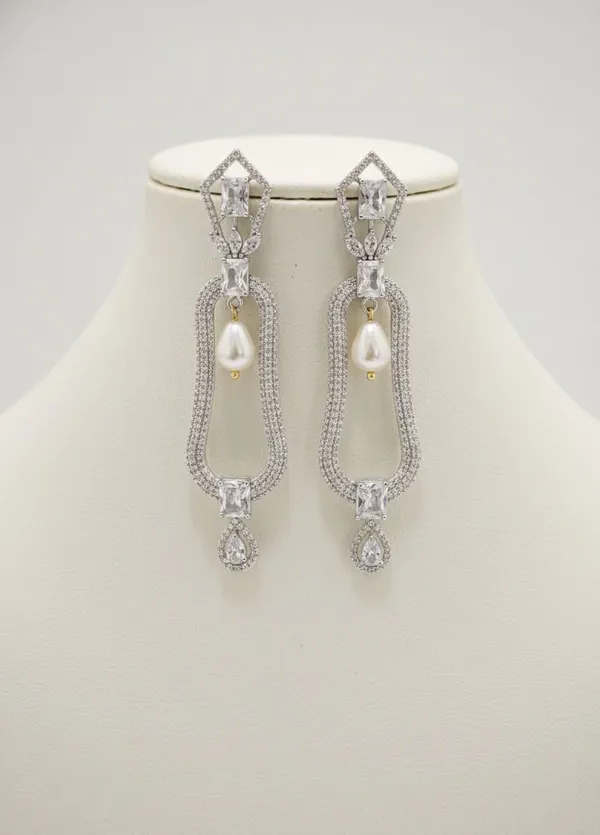 ZOVYA_ADDSPE001_Pearl,_Cubic_Zirconia_Brass_Drops_&_Danglers_()