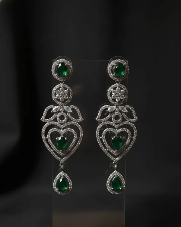 ZOVYA_Brass_Silver_Silver,_Green_Jewellery_Set_(Pack_of_3)