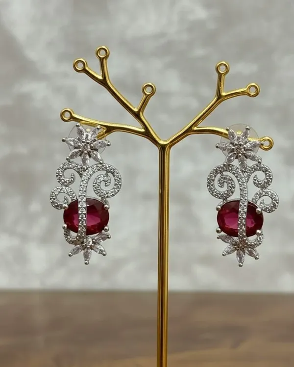 ZOVYA_Brass_Silver_Ruby_Red_Jewellery_Set_(Pack_of_3)