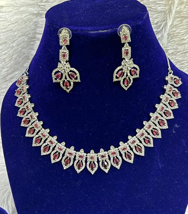 ZOVYA_Brass_Silver_Ruby_Red_Jewellery_Set_(Pack_of_1)