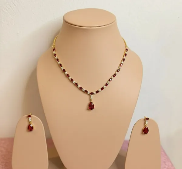 Gold_And_Ruby_Red_Brass_Gold_Plated_Earring_And_Necklace_Set_For_Women