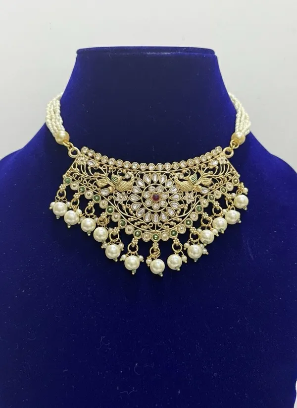 Gold_Plated_And_White_Brass_Gold_Plated_Earring_And_Pendant_Set_For_Women
