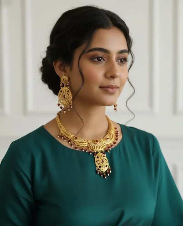 Gold_Plated_Brass_Gold_Plated_Earring_And_Necklace_Set_For_Women