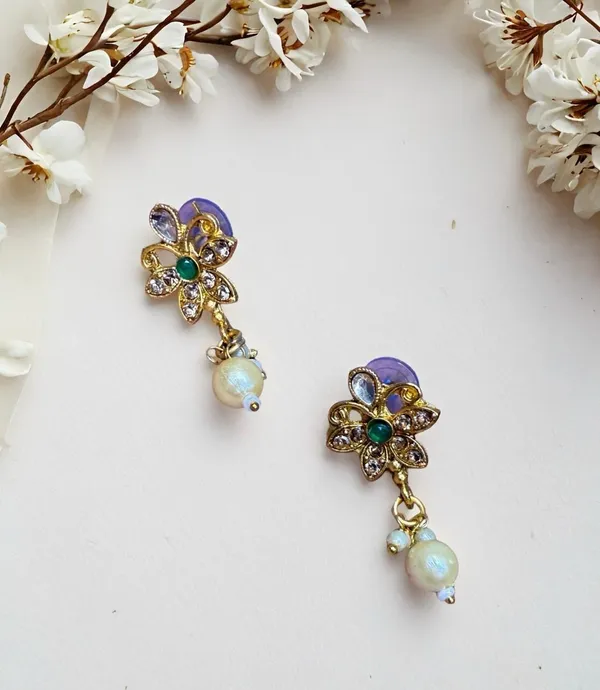 Multicolor_Brass_Gold_Plated_Earring_And_Necklace_Set_For_Women