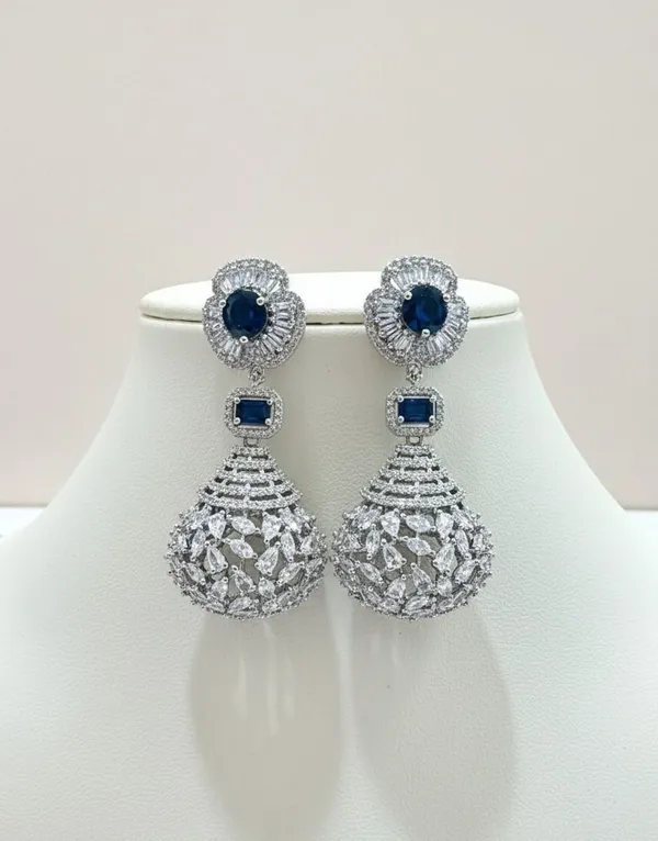 ZOVYA_NavyblueADearrings001_Cubic_Zirconia,_Diamond_Brass_Drops_&_Danglers_()