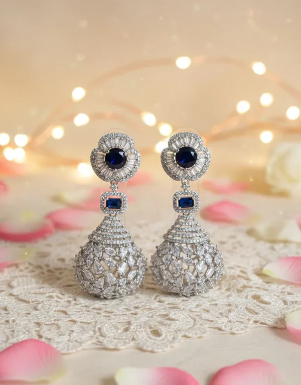 ZOVYA_NavyblueADearrings001_Cubic_Zirconia,_Diamond_Brass_Drops_&_Danglers_()