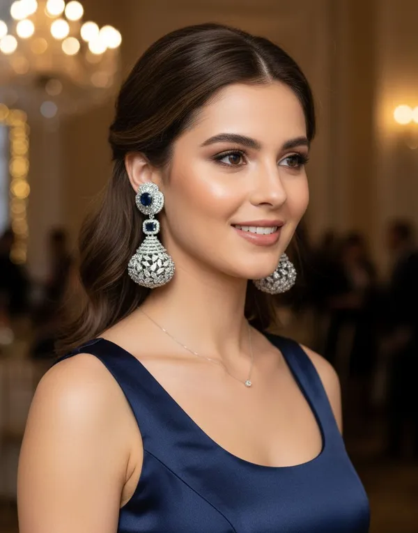 ZOVYA_NavyblueADearrings001_Cubic_Zirconia,_Diamond_Brass_Drops_&_Danglers_()