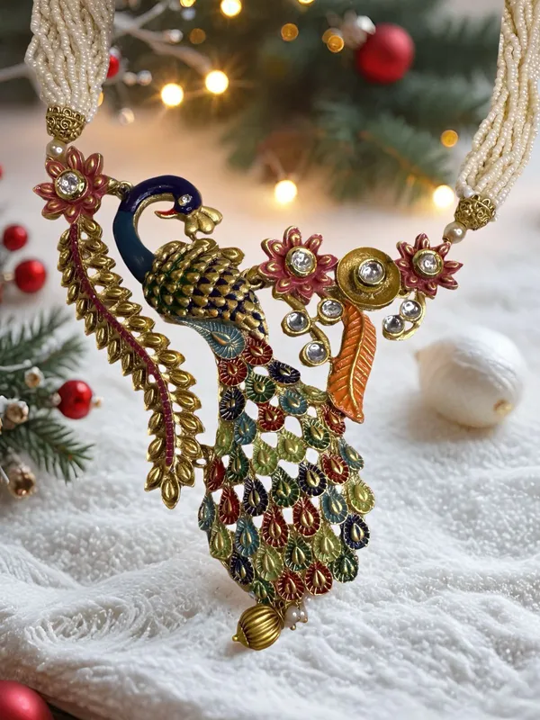 Multicolor_Brass_Gold_Plated_Necklace_And_Earring_And_Maang_Tikka_Set_For_Women