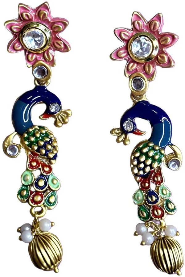 Multicolor_Brass_Gold_Plated_Necklace_And_Earring_And_Maang_Tikka_Set_For_Women